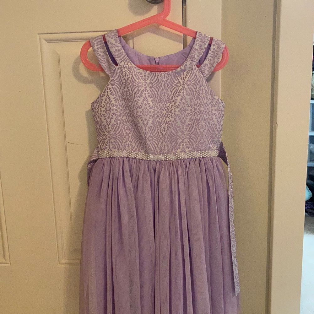 Lavender Spring Dress, Girls Size 7